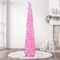 5 FT Pink Pop Up Christmas Tree with 60 LED Lights (Pink) 11.81"D x 70.87"W x 11.81"H